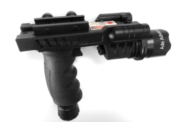 Image of ADE Advanced Optics HG03 Rifle Vertical Foregrip Grip Flashlight/Green Laser Combo Sight, Black, HG03