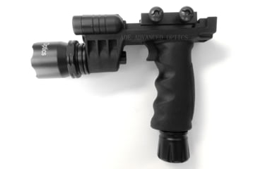 Image of ADE Advanced Optics HG03 Rifle Vertical Foregrip Grip Flashlight/Green Laser Combo Sight, Black, HG03