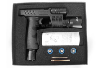 Image of ADE Advanced Optics HG03 Rifle Vertical Foregrip Grip Flashlight/Green Laser Combo Sight, Black, HG03