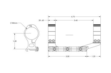 Image of Aero Precision Ultralight 30mm Scope Mount, Standard, FDE, APRA210210