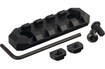 Image of AIM Sports Inc 5 Slot Picatinny M-LOK Rail Section, Black, MLRS1
