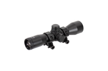 Image of AIM Sports Inc 4X32mm Compact Rifle Scope w/ Rings, Mil-Dot Reticle