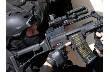 Image of Aimpoint CompM4 Red Dot Reflex Sight, 2 MOA Dot Reticle, Black, Semi Matte, Anodized, 11972