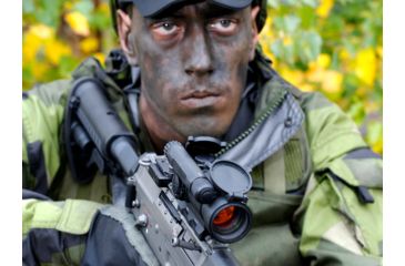 Image of Aimpoint CompM4 Red Dot Reflex Sight, 2 MOA Dot Reticle, Black, Semi Matte, Anodized, 11972