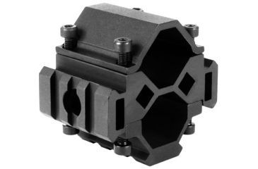 Image of AimSports Shotgun 12G Tri-Rail Barrel Mount, Black MT025