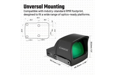 Image of AIMWIN PN120 Green Dot Sight RMR Footprint