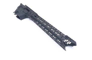 Image of Airborne Arms Leviathan Featherweight Handguard w/ Titanium Barrel Nut, AR-15, 17in Length, 6061-T6 Aluminum, Anodized, Black, Medium, ABN-AAHG-L17B