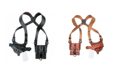 Image of Aker Leather Aker - 107 Flatsider Xr7 Shoulder Holster, Black, Tan