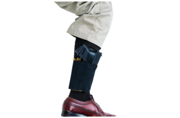 Image of Aker Leather Model 157 Comfort Flex 2 Ankle Holster, Glock 43, Right, Plain, Black, H157BPR-GL43