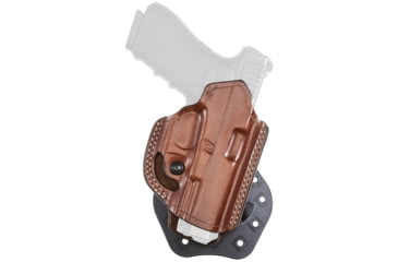 Image of Aker Leather Model 268A Flatsider Paddle XR19 Strapless Open Top Holsters, Glock 19/Glock 23, Left, Plain, Tan, H268ATPL-GL1923