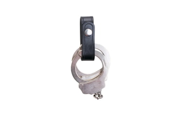 Image of Aker Leather Model 504 1inch Wide Handcuff Strap, Plain, Black, A504-BP