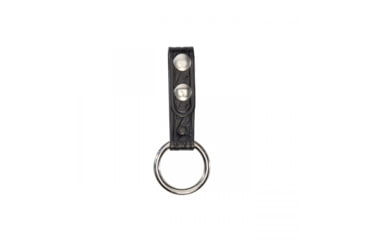 Image of Aker Leather Baton Ring Strap, Snap on, Black/Brown/Chrome, A550-BW-CH
