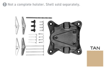 Image of Alien Gear Holsters Rapid Force Duty Holster Surface Mount with Female QDS Adapter, Tan, 00193858224558