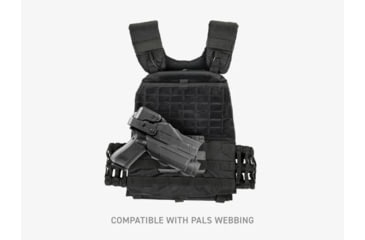 Image of Alien Gear Holsters Rapid Force Expansion - MOLLE Adapter - Black - Left Hand - Bag Packaging, Matte Black, RFX-ML-BK-LH-B