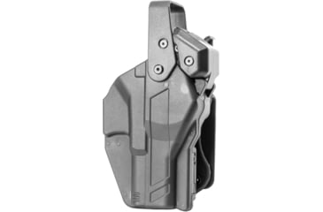 Image of Alien Gear Holsters Rapid Force Mid Ride Belt Slide Holster Level III XL Optic Hood with QDS, Sig P320 Compact/M18/XCompact 9mm/40, Right, Black, Matte, One size, 193858754673