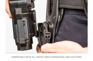 Image of Alien Gear Holsters Rapid Force - Quick Disconnect System - Black - Bag Packaging, Matte Black, RFPT-QD-BK-B