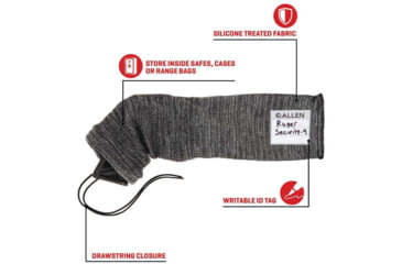Image of Allen 14-inch Handguns/Revolvers Gun Sock, Gray, 13170