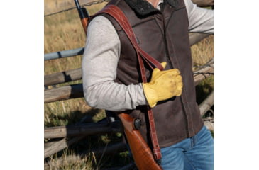 Image of ALLEN 8508 LEATHER SLING WESTERN SCALLOP, BROWN