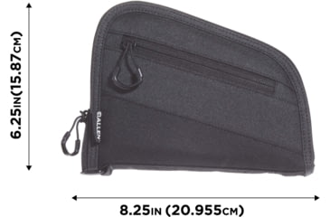 Image of Allen Auto-Fit 2.0 Compact Handgun Case, Black, 8.25 in x 6.25 in, 7753