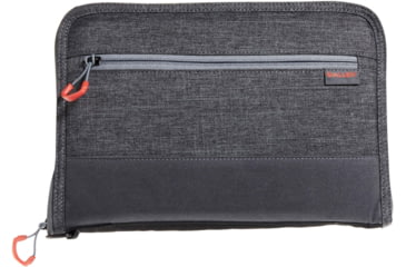 Image of Allen Auto-Fit 2.0 Deluxe Handgun Case, Heather Gray/Red, 12 in x 8 in, 7757