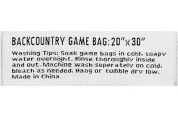 Image of Allen BackCountry Single Meat Game Bag, White, Polyester, 6593