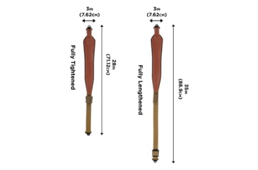 Image of Allen BakTrak Leather Sling, Debossed Horns, Brown, 8391, 8391
