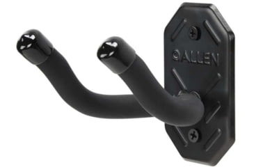 Image of Allen Defender Double Hooks w/Metal Mounting Plate, Black, Steel, 7in, 2 Pack, 5646