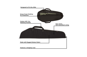 Image of Allen Durango Shotgun/Rifle Case, Black, 40in, 602-40