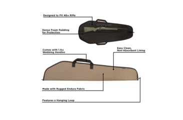 Image of Allen Durango Shotgun/Rifle Case, Tan, 46in, 604-46