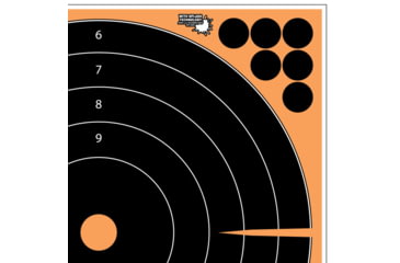 Image of Allen EZ-Aim Adhesive Splash Bullseye Target, 5 Per Pack, Orange, 12x12in, 15317