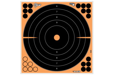 Image of Allen Ez-Aim Adhesive Splash Bullseye Target, Orange, 12X12, 15317