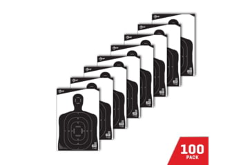 Image of Allen EZ-Aim Silhouette Paper Shooting Targets 12x18in Black 100/ct, AN15400