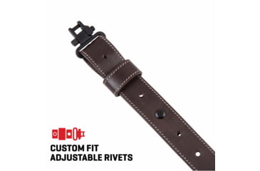 Image of Allen Heritage Plain Dark Leather Rifle Sling, Mahogany, 8511