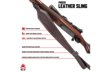 Image of Allen Heritage Plain Dark Leather Rifle Sling, Mahogany, 8511