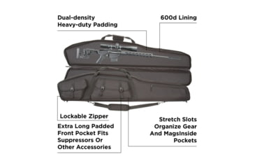 Image of Allen Velocity Rifle Case 55In Black 10949