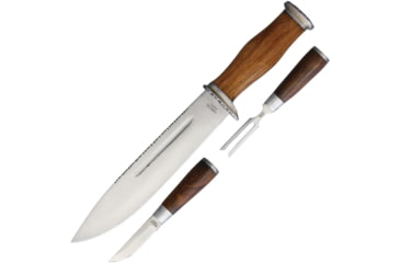 Image of American Hunter Bowie Set Knife, Brown wood handle, # 25 / AH020
