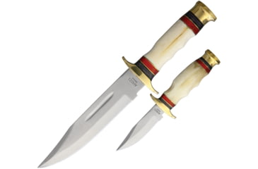 Image of American Hunter Piggyback Set Knife, White finger grooved bone handle, # 13 / AH021