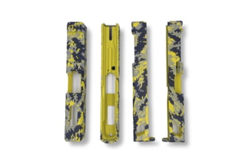 Image of American Tactical Arms OPMOD ATA19 Badger Stripped Slide w/Optic Cut, Gen 3, Yellow Digital, SLD-ATA19-BDR-DIGI-YLLW-RMR