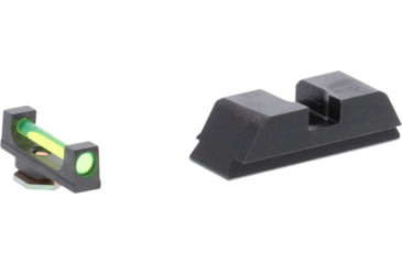 Image of AmeriGlo Ameriglo Fiber front sight rear notch Green Fiber .115 FRONT Black REAR, GFT-123