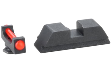 Image of AmeriGlo Ameriglo Fiber front sight rear notch Red Fiber .115 FRONT Black REAR, GFT-122