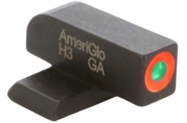 Image of AmeriGlo Front Only-Green Tritium, Orange Outline Front .220in H .140in W, SA-212-220-OR
