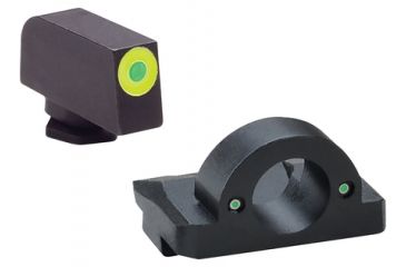 Image of Ameriglo Ghost Ring And U-RAP Night Sights For Glock 20/21 Green Front/Lumi Outline Green Rear