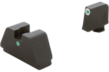 Image of AmeriGlo Optic Compatible Sight Set for Glock 3XL Tall w/Green Tritium White Outline Front/ Single Green Tritium Dot Rear, i-Dot, GL-193