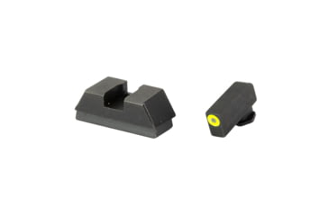 Image of Ameriglo Optics Compatible Tritium Handgun Sight Set for Glock Flat Black .295 Rear 1L Tall Green with Black .220 Front 3030BDA5, GL-680