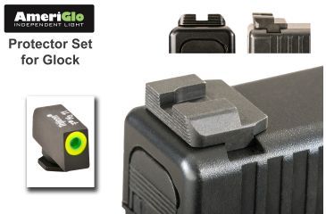 Image of Ameriglo Protector Fits Glock Sight Set, Green-Black GL-701