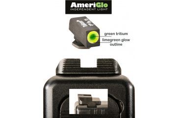 Image of Ameriglo Protector Fits Glock Sight Set, Green-Black GL-701
