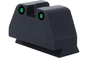 Image of AmeriGlo Smith and Wesson Rear Sight, Green Tritium 2-Dot Black Outlines .492inH .150in Sq Notch, Smith &amp; Wesson, SW-2200R
