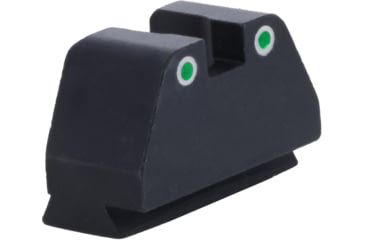Image of AmeriGlo Smith and Wesson Rear Sight, Green Tritium 2-Dot White Outlines .492inH .150in Sq Notch, Smith &amp; Wesson, SW-2100R