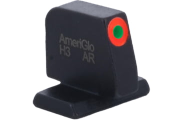 Image of AmeriGlo Smith &amp; Wesson Pistol Front Sight, Green Tritium Orange Outline FRONT .378in H .125in W, Smith &amp; Wesson, SW-212-378-O