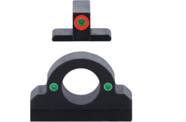 Image of AmeriGlo Springfield Ghost Ring Sight, Green Tritium Orange Outline FRONT, Green Tritium REAR, Springfield, XD-225